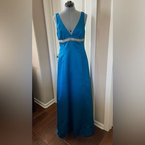 Laundry by Shelli Segal Evening Gown Dress, Turquoise, Size 8